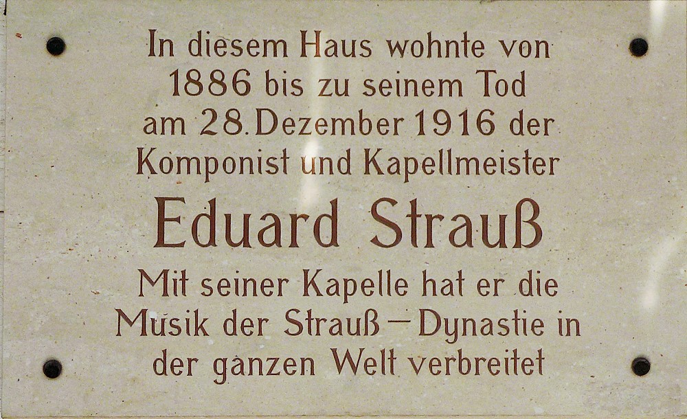 Gedenktafel Eduard Strauss