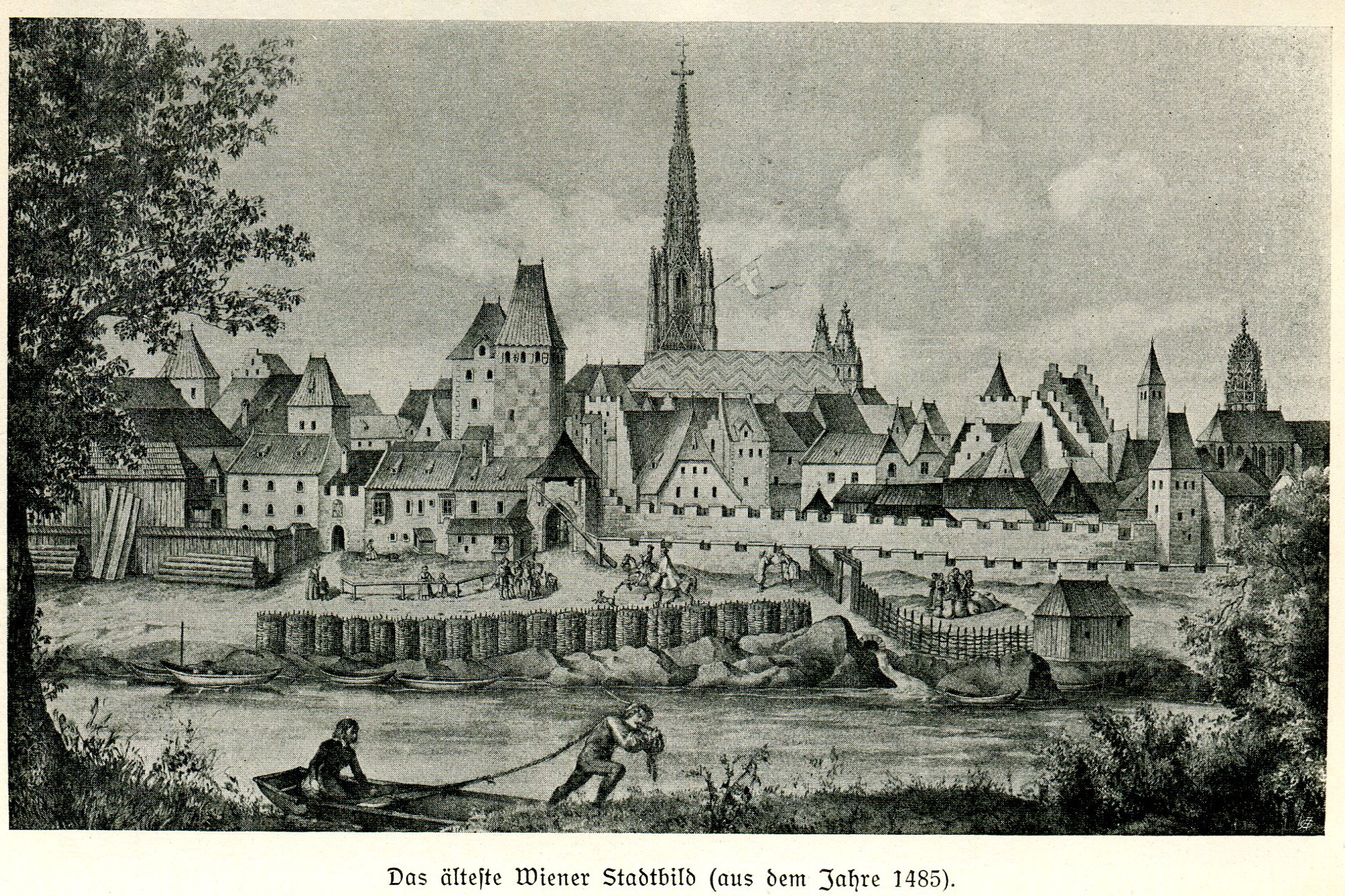 Erstes Bild von Wien aus dem Jahr 1485 [1]