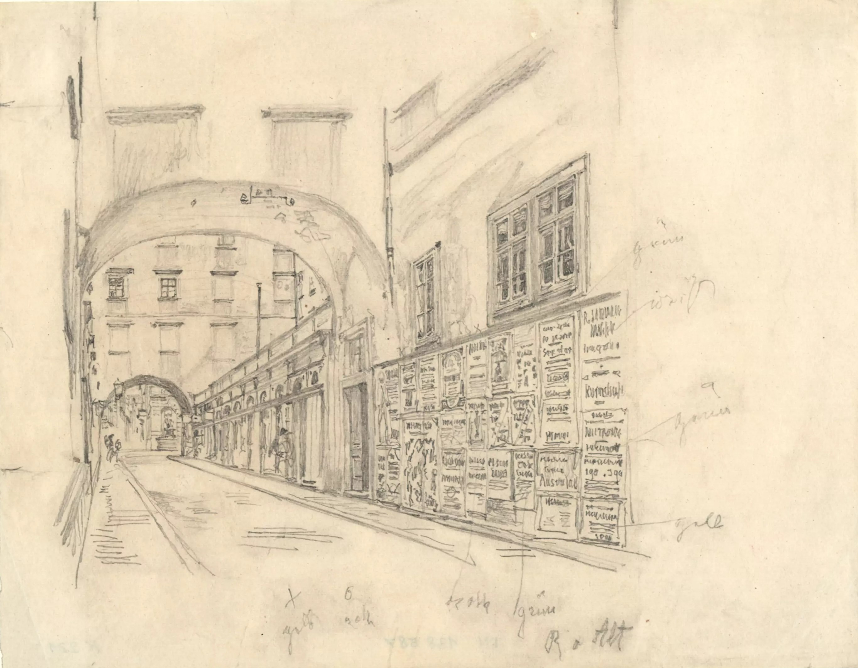 Blick von der Postgasse in die Bäckerstraße Richtung Akademie der Wissenschaften [8]