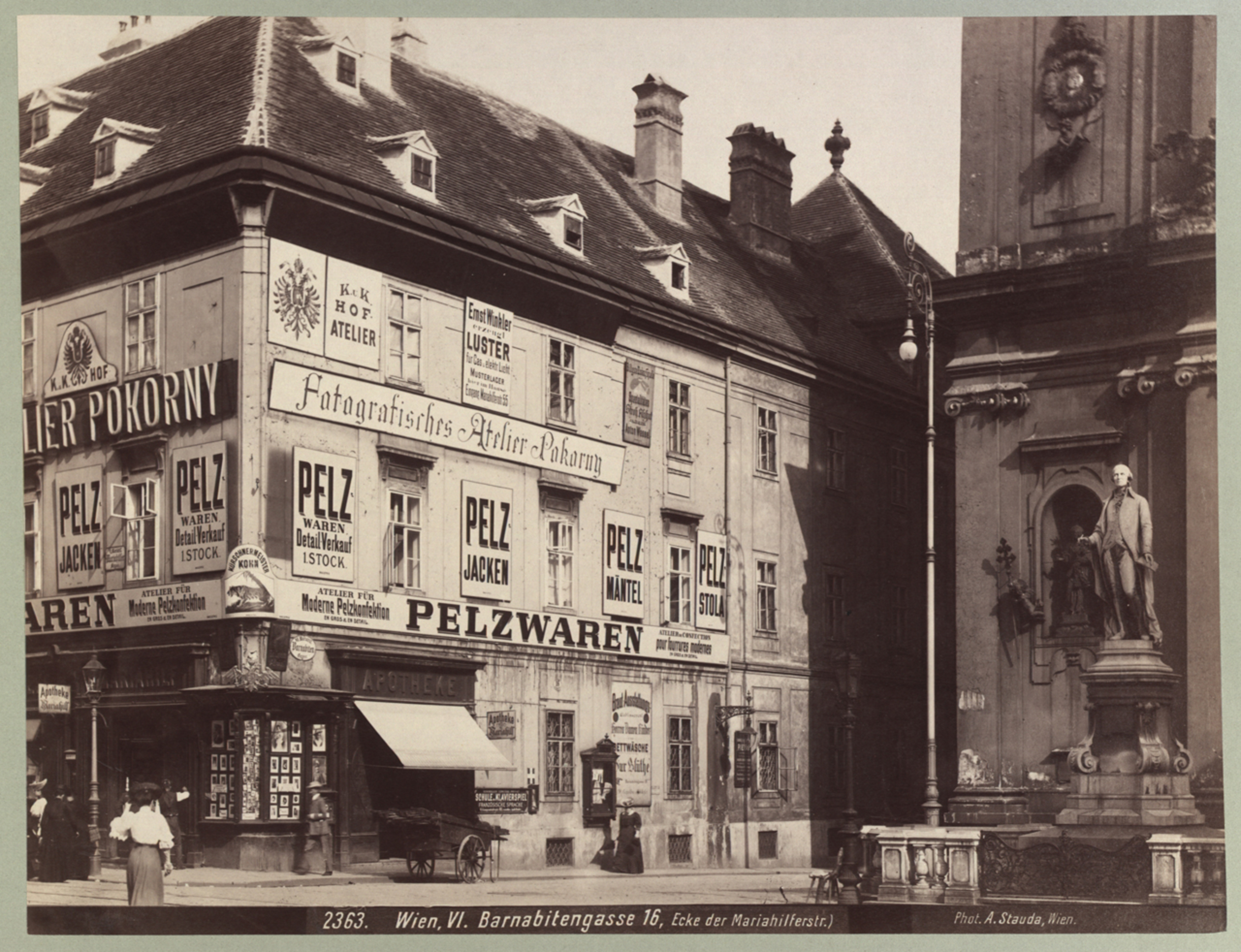 Barnabitengasse 16 / Mariahilfer Straße 55 - Haydndenkmal, 1906[4]