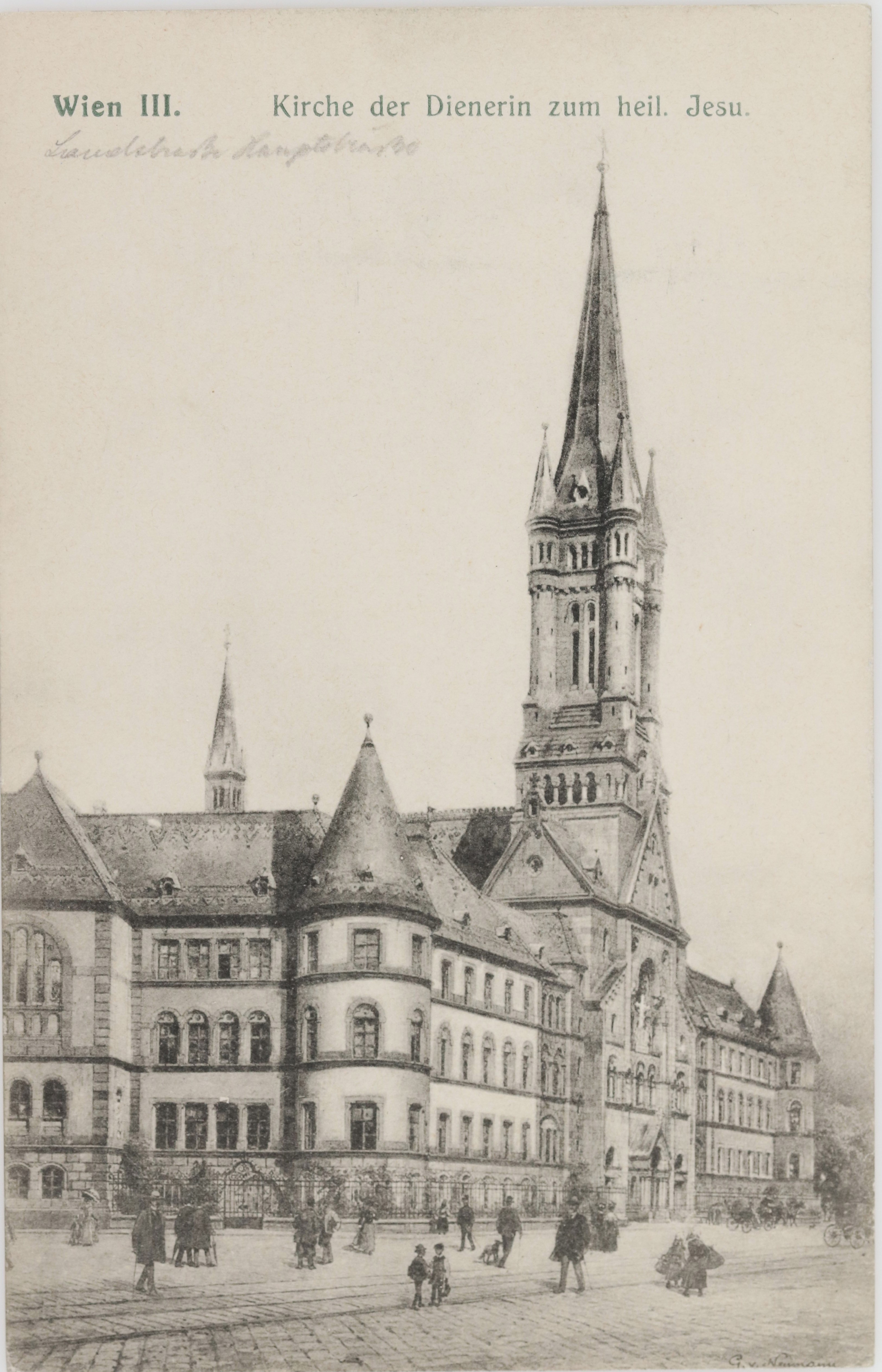 Ansichtskarte der Kirche nach 1906[6]
