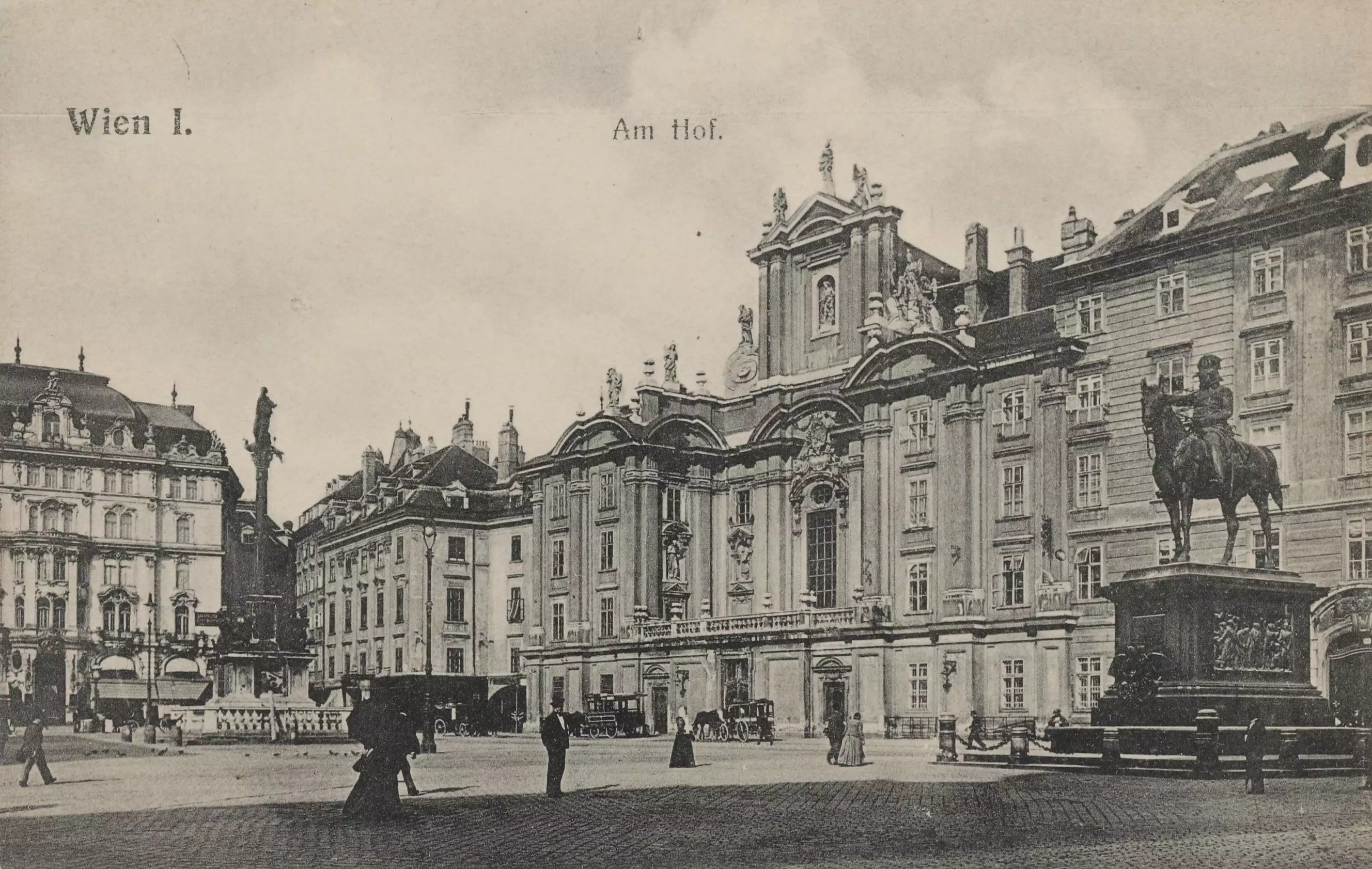 Am Hof - Blick auf Kirche am Hof nach 1904[3]