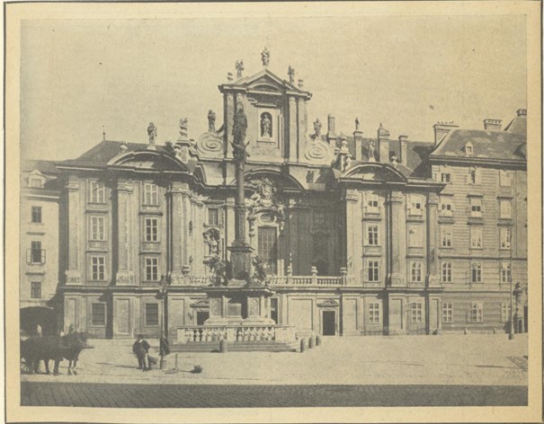 Am Hof - Blick auf Kirche am Hof 1900