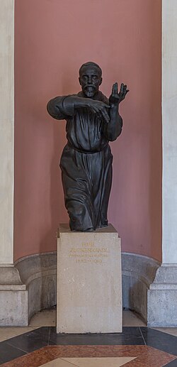 Emil Zuckerkandl (1849-1910), figure (bronce) Nr. 85 in the Arkadenhof of the University of Vienna-1935.jpg