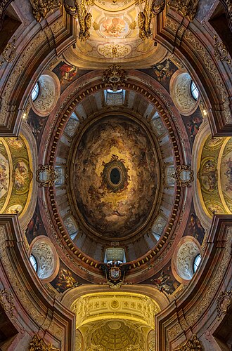 Kuppel der Peterskirche mit der Krönung Mariens (Johann Michael Rottmayr, 1713–1714)