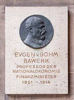 Eugen von Böhm-Bawerk (Nr. 8) Bust in the Arkadenhof, University of Vienna-1330-Bearbeitet.jpg