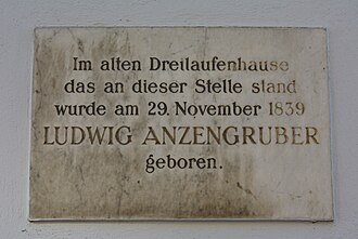 Gedenktafel Ludwig Anzengruber