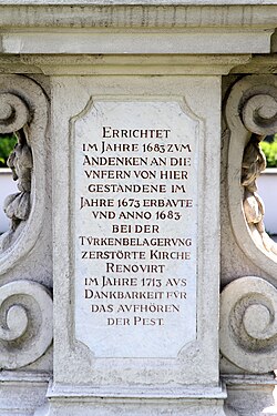 Inschrift zur Errichtung