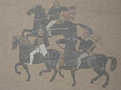 1030 Sebastianplatz 5 - Franz Seitler-Hof - Natursteinmosaik-Wandbild Scharlach-Rennen von Robert Aigner 1955 IMG 2026.jpg