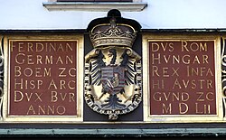 Hofburg Wien Schweizertrakt Schweizertor Inschrift 2009 PD.jpg