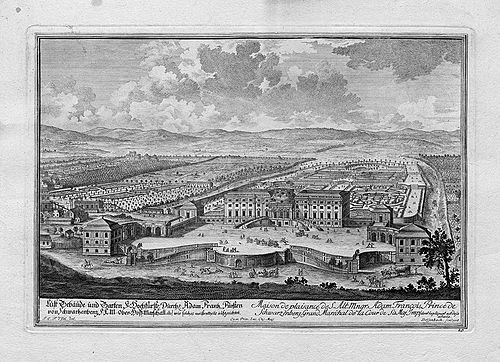 Das Palais Schwarzenberg aus Sicht 1740