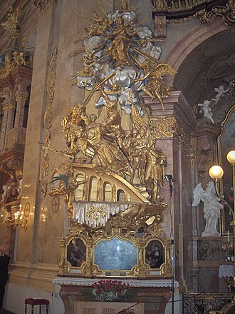 Nepomuk-Altar von Lorenzo Mattielli (1729), Peterskirche Wien