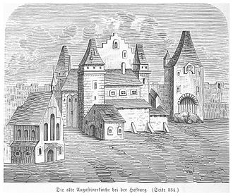 BERMANN(1880) p0372 Die alte ugustinerkirche, bei der Hofburg.jpg